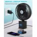 10000mAh Rechargeable Battery Oscillating Floor Fan with Remote Desk Pedestal Cordless Portable