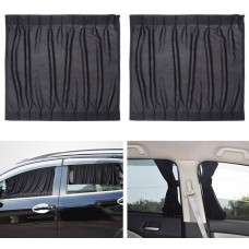 Car Window Curtain 70cm - 100cm Width x 35 Length Large Premium (1 pair) Plain