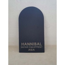 Land Rover Defender Classic Fuel Tank Filler Recess Protection Cover With Hannibal Safari Asia Wording