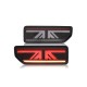 Suzuki Jimny JB64 JB74 UNION Jack LED Rear Tail Light Brake Reverse Signal Fog Light Turn Blinker- Smoke / Red (Pair)