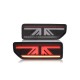 Suzuki Jimny Sierra JB64 JB74 2019 2022 Union Jack Brake Reverse Fog Light Rear Taillight - Smoke / Red (Pair)