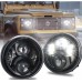 50W LED Front Headlight 7" Inch High-quality Signal Head Light - Pair