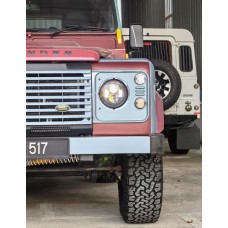 Land Rover Defender 90 110 Land Cruiser LC60 LED Front Headlight 7" Inch High-quality Signal Head Light Pair
