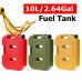 Longhaul Fuel Container Spare Fuel Tank (Diesel, Water, Petrol) - 10 Litres Red / Yellow / Green