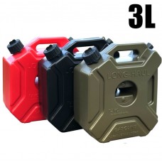 Longhaul Fuel Container Spare Fuel Tank (Diesel, Water, Petrol) - 3Litres Red / Black / Green