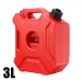 Longhaul Fuel Container Spare Fuel Tank (Diesel, Water, Petrol) - 3Litres Red / Black / Green