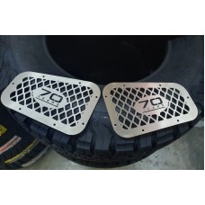 Land Rover Defender Wing Top 70th Years Anniversary Stainless Steel  Grill Mesh Design (Pair)