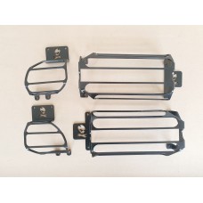 Hannibal Safari Land Rover Defender Classic SW Rear Taillight Signal Cluster Protection Grill Guard (Pair)