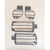 Hannibal Safari Land Rover Defender Classic SW Rear Taillight Signal Cluster Protection Grill Guard (Pair)