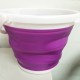 Silicon 10 litres Collapsible Pail - Blue /Red /Purple