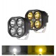 4X4 Universal Bonnet LED Beam Fog Spot Light Pair - Yellow / White