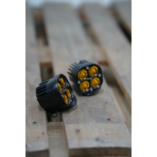 Universal Bonnet LED Beam Fog Spot Light Pair - Yellow / White
