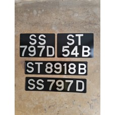 Embossed Classic Number Plate (Vintage Retro) 1960s