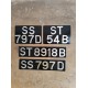 Embossed Classic Number Plate (Vintage Retro) 1960s