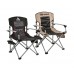 ARB Camping Touring Chairs With Side Table - Black / Tan