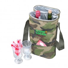 Camp Cover Cooler Two Bottle Wine Polyester Camo