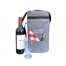 Camp Cover Cooler Two Bottle Wine Polyester Light Grey