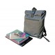 Camp Cover Backpacker Roll-Up Bag Cotton Dark Grey