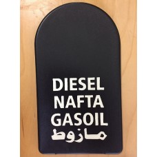 Original DEFENDOOR Fuel Filler Recess Covers For Land Rover Defenders NAFTA White Wordings
