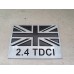 Land Rover Vehicle Car Body Decoration Metal Plate Emblem Badge - UK Flag 2.4 TDCI Badge