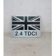 Land Rover Vehicle Car Body Decoration Metal Plate Emblem Badge - UK Flag 2.4 TDCI Badge