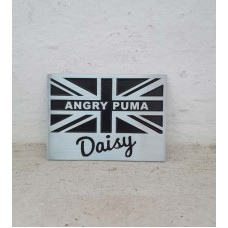 Land Rover Vehicle Car Body Decoration Metal Plate Emblem Badge - UK Flag Angry Puma Daisy
