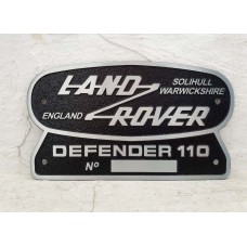 Land Rover Vehicle Car Body Decoration Metal Plate Emblem Badge - Land Rover Defender 110