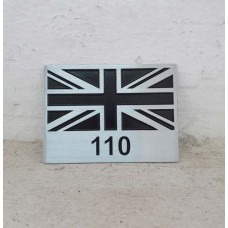 Land Rover Vehicle Car Body Decoration Metal Plate Emblem Badge - DPM UK Flag 110 Badge