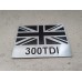 Land Rover Vehicle Car Body Decoration Metal Plate Emblem Badge -  UK Flag 300 TDI Badge
