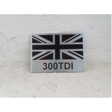 Land Rover Vehicle Car Body Decoration Metal Plate Emblem Badge -  UK Flag 300 TDI Badge
