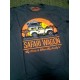 Land Rover Defender Safari Wagon Roof Top Tent Design Unisex Tee Shirt Dark Grey