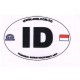 Overland IND Indonesia Oval Country Code Car Sticker