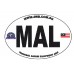 Overland MAL Malaysia Oval Country Code Car Sticker 
