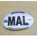 Overland MAL Malaysia Oval Country Code Car Sticker 