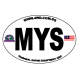 Overland MYS Malaysia Oval Country Code Car Sticker