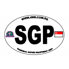 Overland SGP Singapore Oval Country Code Car Sticker