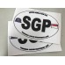 Overland SGP Singapore Oval Country Code Car Sticker