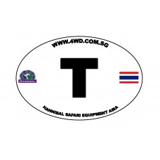 Overland T Thailand Country Code Car Sticker Decal 