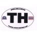 Overland THL Thailand Oval Country Code Car Sticker