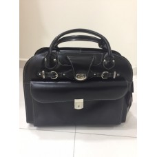 Mcklein ROSEVILLE Black Leather Ladies Briefcase 96645 