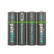 Pale Blue AAA USB Rechargeable Smart Batteries Battery (Pack of 4) 