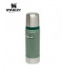 Stanley Classic Vacuum Insulated Water Bottle 16oz 473ml Hammertone Green 10-01228-023