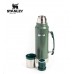 Stanley Classic Vacuum Insulated Bottle 1 Quart Hammertone Green 10-01254-033