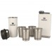 Stanley Adventure Stainless Steel Shot Glass + Flask Set 8oz Polar White 10-01883-033