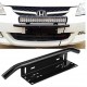 Universal Car Front Bumper License Plate Holder Frame Light Bar Off-Road 4x4 SUV